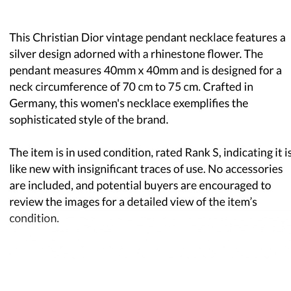 Dior Flower Necklace